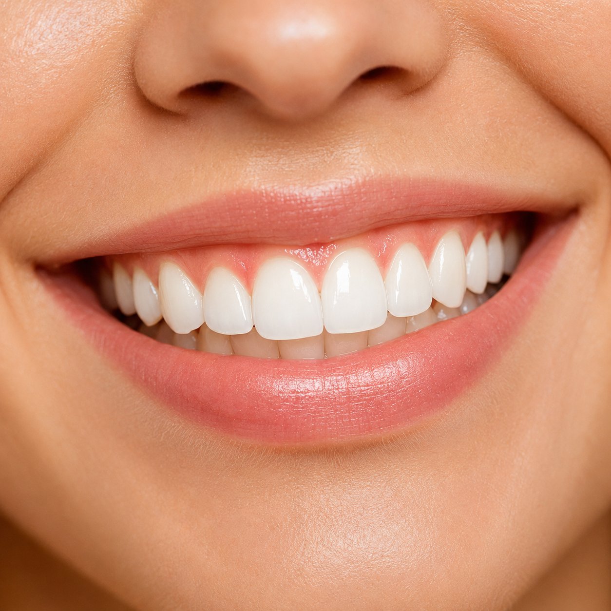 Smile before and after Guided Biofilm Therapy cleaning